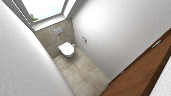 Podkrovní P1 - Koupelna, WC 2. NP, varianta 1, obrázek 6